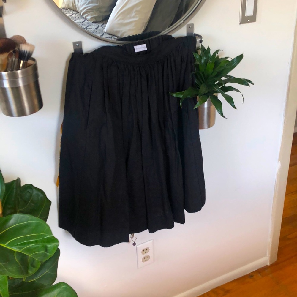 Not Perfect Linen 1950s City Skirt with pockets